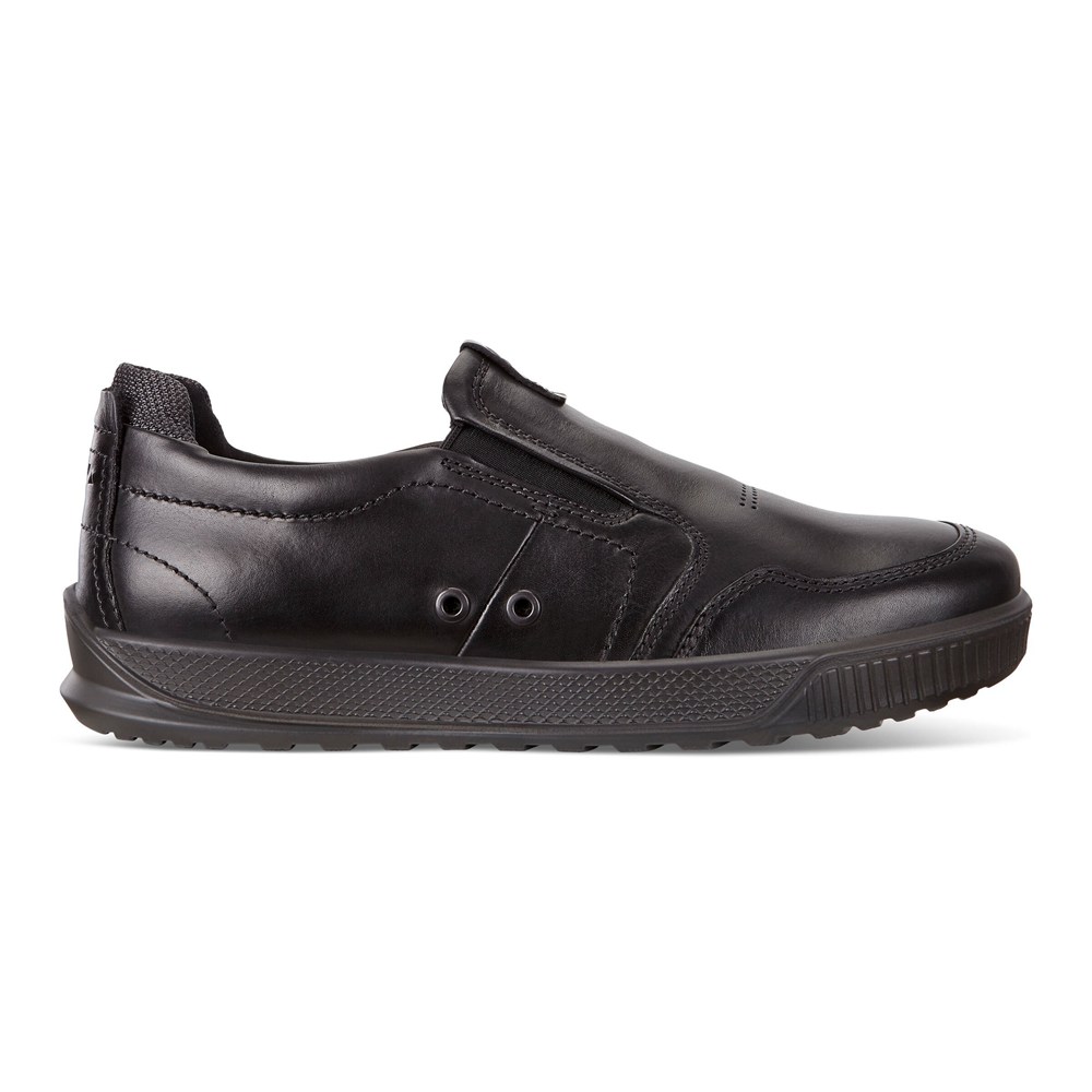 ECCO Mens Slip On Black - Byway Sneakers - HFV-725108